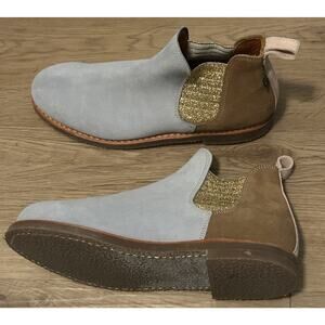 Penelope Chilvers Women's Blue/Gold Patchwork Safari Chelsea Boots - EU41/US10